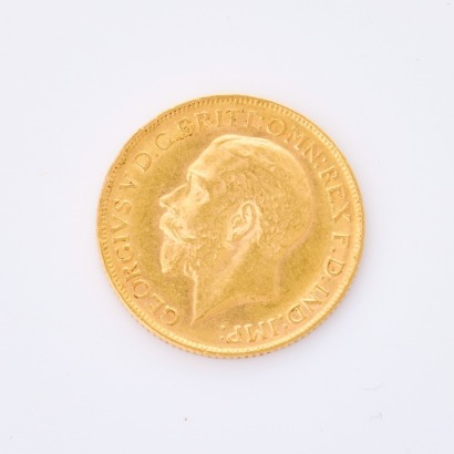 A full, 1925 Sovereign Coin, of 22mm in Diameter