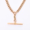 9ct Rose Gold, 39cm Fob Chain with 'T' Bar