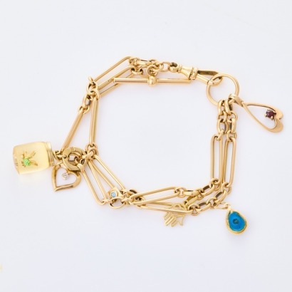 9ct Yellow Gold, Charm Bracelet