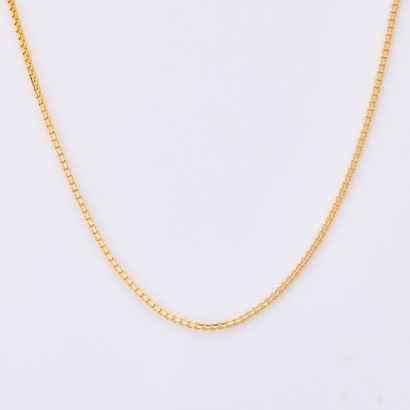 14ct Yellow Gold, 40cm Box Chain