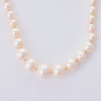 6mm -11mm Semi Round Pearl Necklace