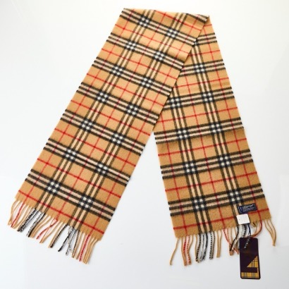 Burberry, Camel 100% Lambswool Scarf - As new