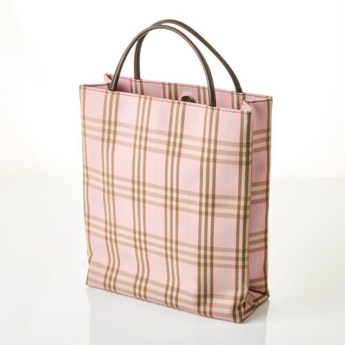 Burberry, Pink Check Tote Bag