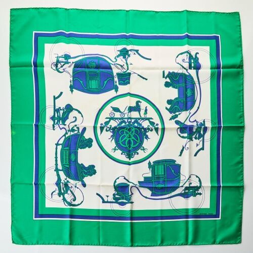 Hermès, Ex Libris Silk Scarf by Hugo Grygkar