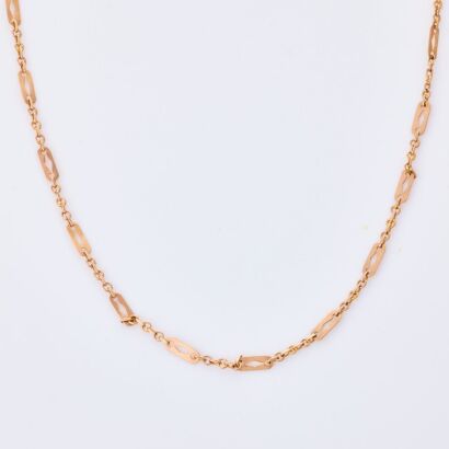 9ct Rose Gold, 138cm Fancy Link Chain