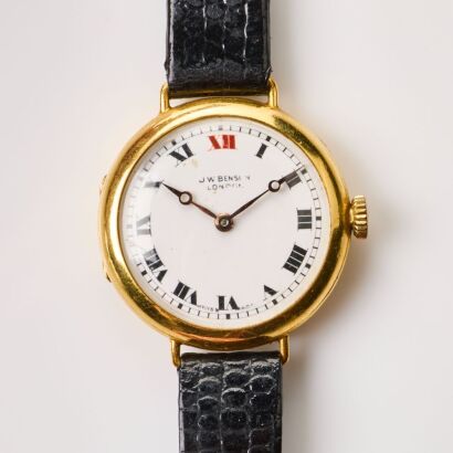 18ct Yellow Gold, J.W.Benson Hand-Wound Wristwatch, circa 1927