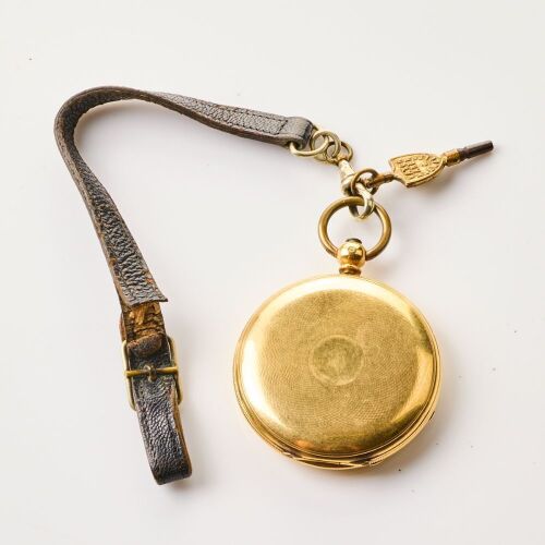 18ct Yellow Gold, 48.2mm Key-Wound Full Hunter Rotherhams Fusee Pocket Watch, Henry Buckland Case, circa 1870