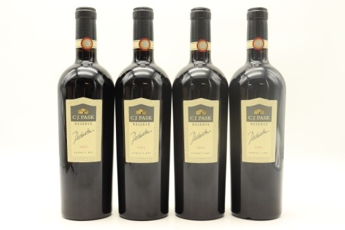 (4) 2002 C.J. Pask Reserve Declaration Cabernet - Merlot - Malbec, Gimblett Gravels