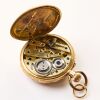 Antique, 34.5mm Baume, 14ct Yellow Gold Cased Gilt Dial Pocket Watch - 2