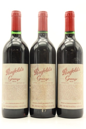 (3) 1996 Penfolds Grange Bin 95, Australia [JR18] [RP95] [WE96] [JO98] (TSL)