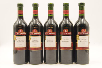 (5) 2000 Lindeman's Bin 45 Cabernet Sauvignon, South Eastern Australia