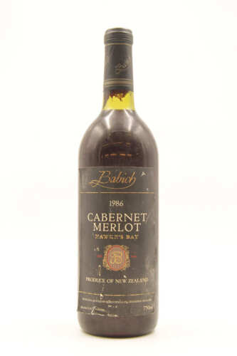 (1) 1986 Babich Wines Cabernet Merlot, Hawke's Bay (TOL) (TL)