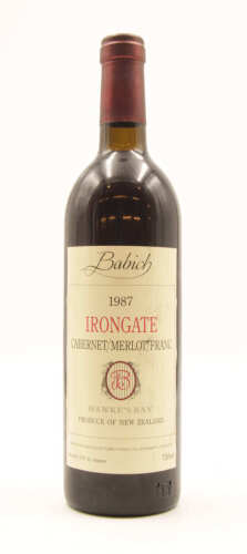 (1) 1987 Babich Wines Irongate Cabernet Merlot Franc, Hawke's Bay