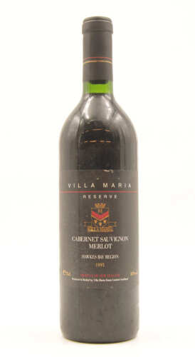 (1) 1991 Villa Maria Reserve Cabernet Sauvignon Merlot, Gimblett Gravels