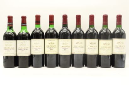 (1) 1983-1991 Te Mata Estate Coleraine Vertical, Hawke's Bay, 9 Bottles Sold as One Lot