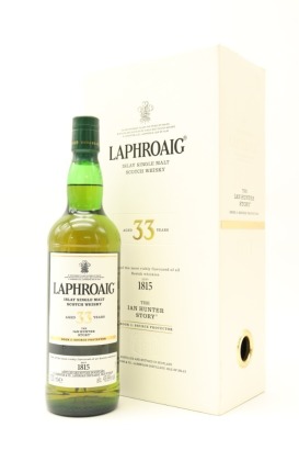 (1) Laphroaig The Ian Hunter Story 'Book 3 Source Protector' 33 Year Old Single Malt Scotch Whisky, 49.9% ABV (GB)