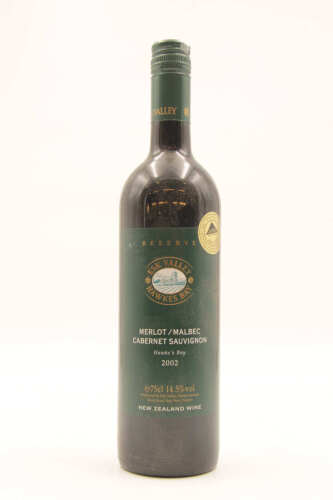 (1) 2002 Esk Valley Winemakers Reserve Merlot Malbec Cabernet, Gimblett Gravels