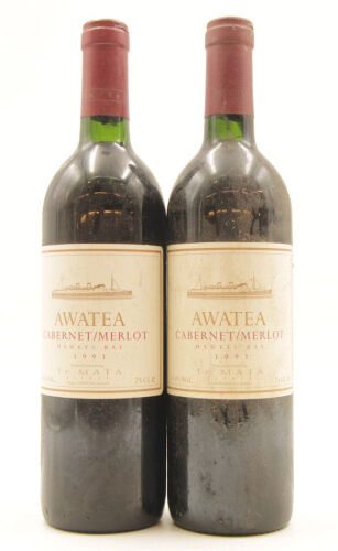 (2) 1991 Te Mata Estate Awatea Cabernets Merlot, Hawke's Bay (TL)