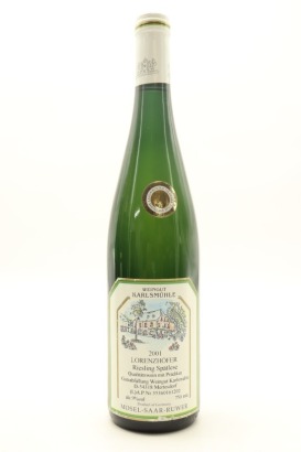 (1) 2001 Weingut Karlsmuhle Lorenzhofer Riesling Spatlese, Mosel