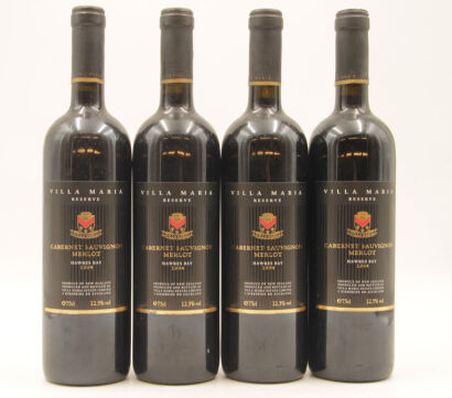 (4) 1991 Villa Maria Reserve Cabernet Sauvignon Merlot, Gimblett Gravels