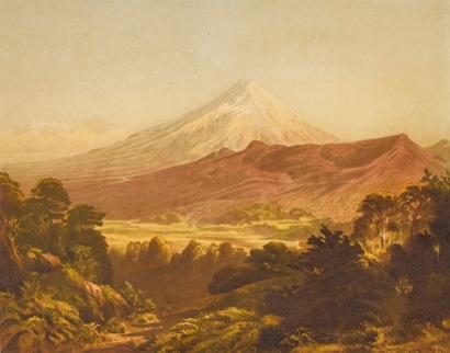 JOHN GULLY Mt Taranaki Lithograph