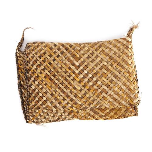 Contemporary Woven Flax Wall Hanging