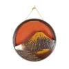 Round Mounted Japanese Lacquer Wall Pocket