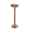 New Zealand Maori Carved Folk Art Smoker Stand with Paua Inserts