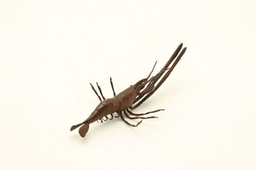 A Japanese Bronze Prawn Ornament