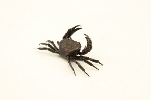 A Japanese Bronze Crab Ornament