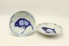 A Pair of Chinese 20th Century Blue and White 'Fish' Dishes