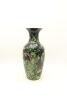 A Chinese Qing Dynasty Ink-ground Wucai 'Birds and Flowers' Vase