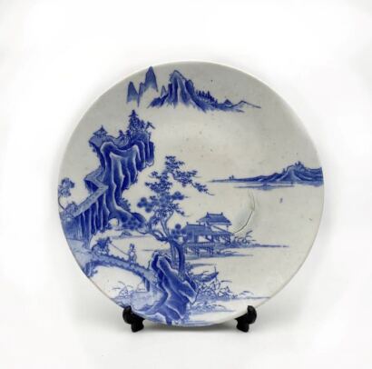 A Japanese Blue and White Plate