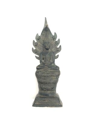 A Burmese19th Century Bronze Buddha Statue