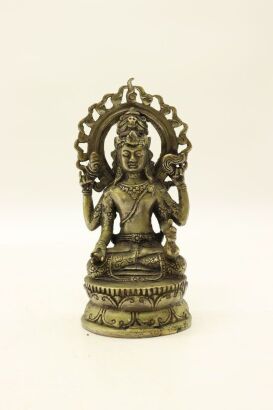 Asian Old Bronze Buddha Statue