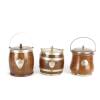 Three English Oak Biscuit Barrels