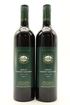 (2) 2001 Esk Valley Reserve Merlot Cabernet Sauvignon, Hawkes Bay