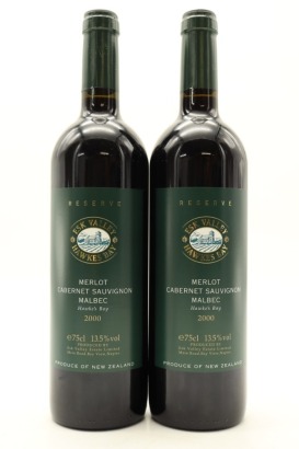 (2) 2000 Esk Valley Reserve Merlot Cabernet Sauvignon, Hawkes Bay