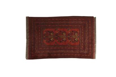 A Hand Knotted Turkish Carpet with Three Central Floral Motifs