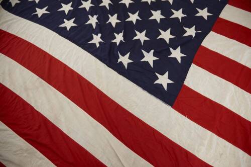 A Large Linen American Flag