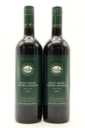 (2) 2002 Esk Valley Reserve Merlot Malbec Cabernet, Gimblett Gravels