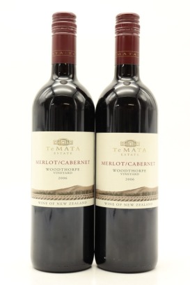 (2) 2006 Te Mata Estate Woodthorpe Vineyard Merlot/ Cabernets, Hawke's Bay