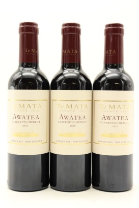 (3) 2010 Te Mata Estate Awatea Cabernets Merlot, Hawke's Bay, 375ml