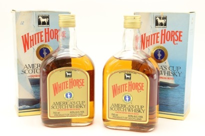 (2) White Horse 1987 America's Cup Scotch Whisky, 40%ABV, 750ml (GB)