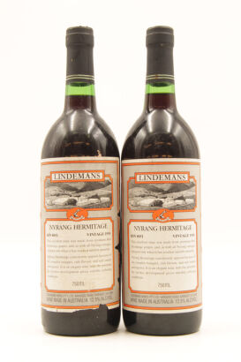 (2) 1991 Lindeman's Nyrang Hermitage Shiraz, Hunter Valley