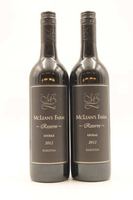 (2) 2012 McLean's Farm Reserve Shiraz, Barossa