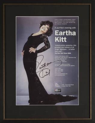 Framed and Signed Promotional Poster of Ertha Kitt