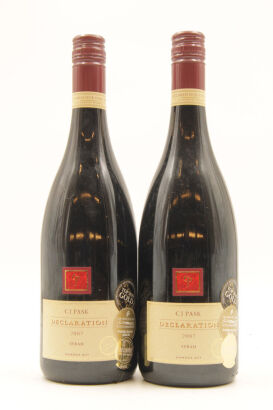 (2) 2007 CJ Pask Declaration Syrah, Gimblett Gravels