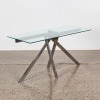 A Deluxe Mid-Century Chrome And Glass Console AF - 3