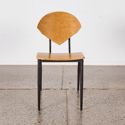 A Post Modern Steel And Plywood Chair